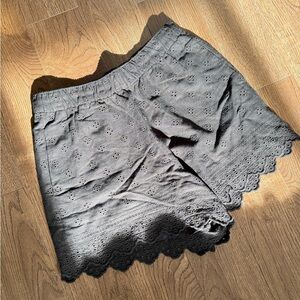 Abercrombie Black Eyelet Lace Shorts